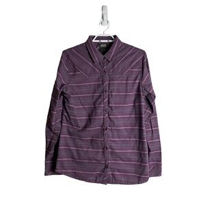 Outdoor Research Women's Purple Striped Pilchuck Button-Down Shirt
